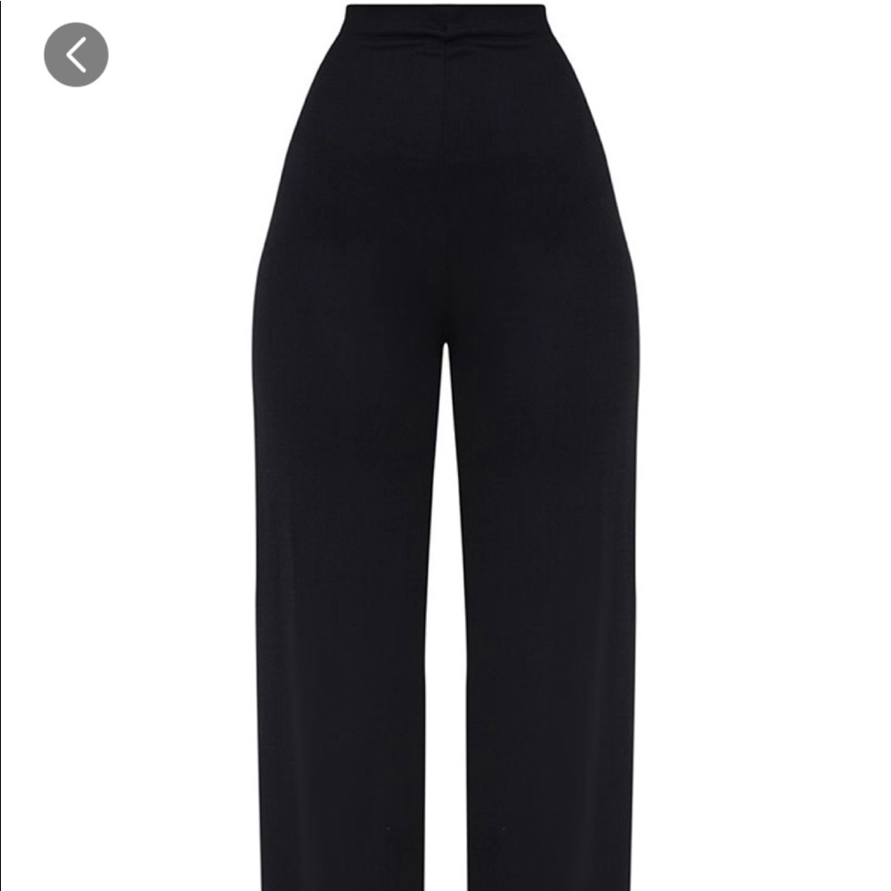 Black high waisted wide leg pants